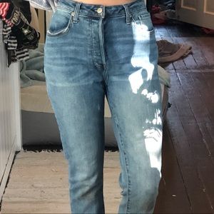 Blue baggy jeans